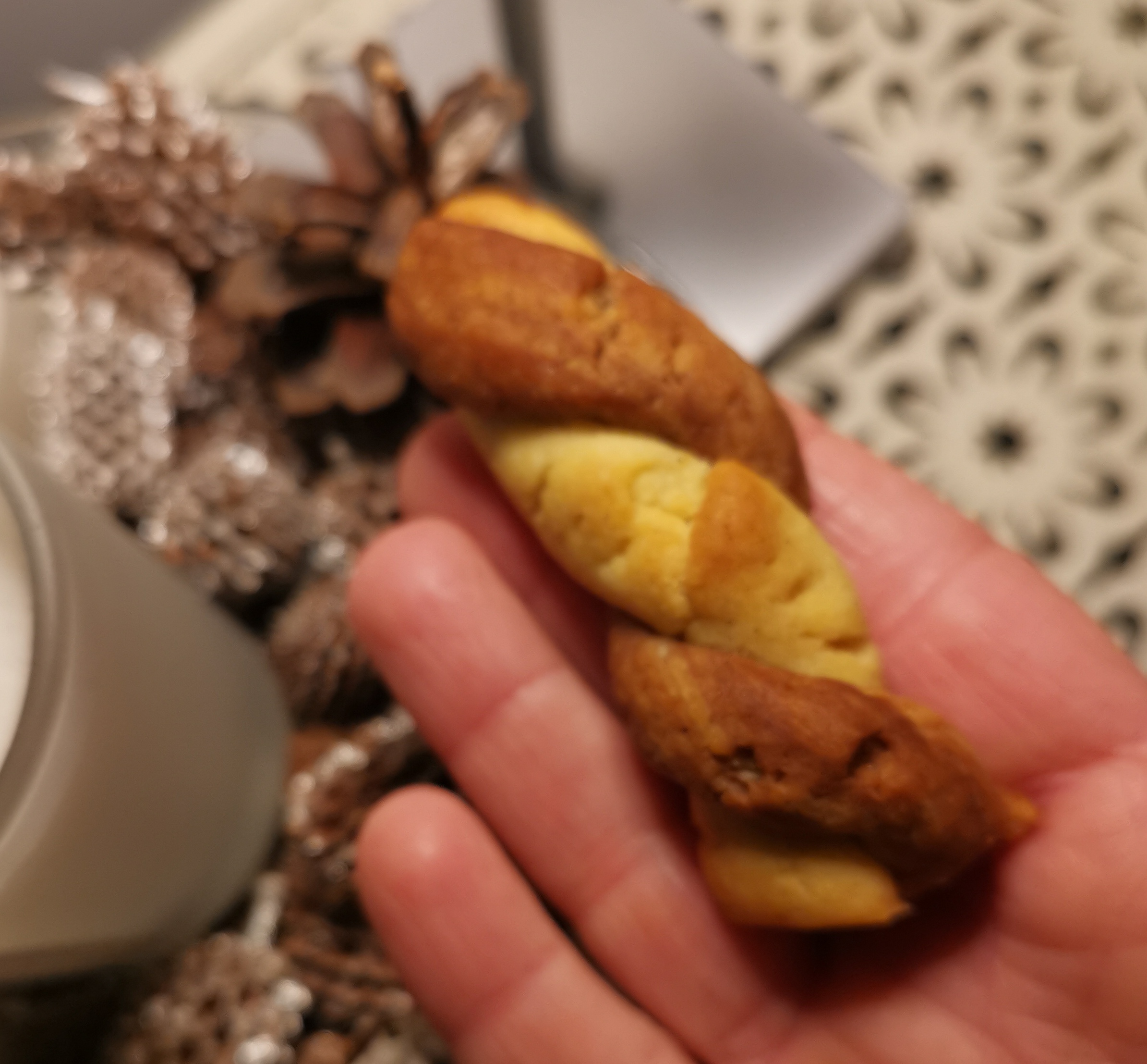 Geflochtene Schokoladenkekse