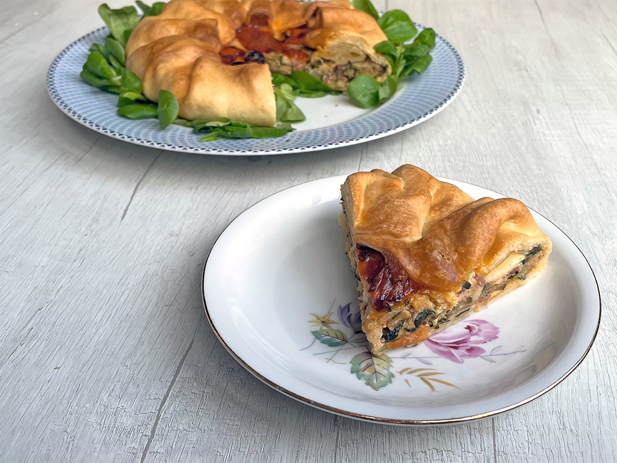 Herzhafter Zucchinikuchen in der Heißluftfritteuse