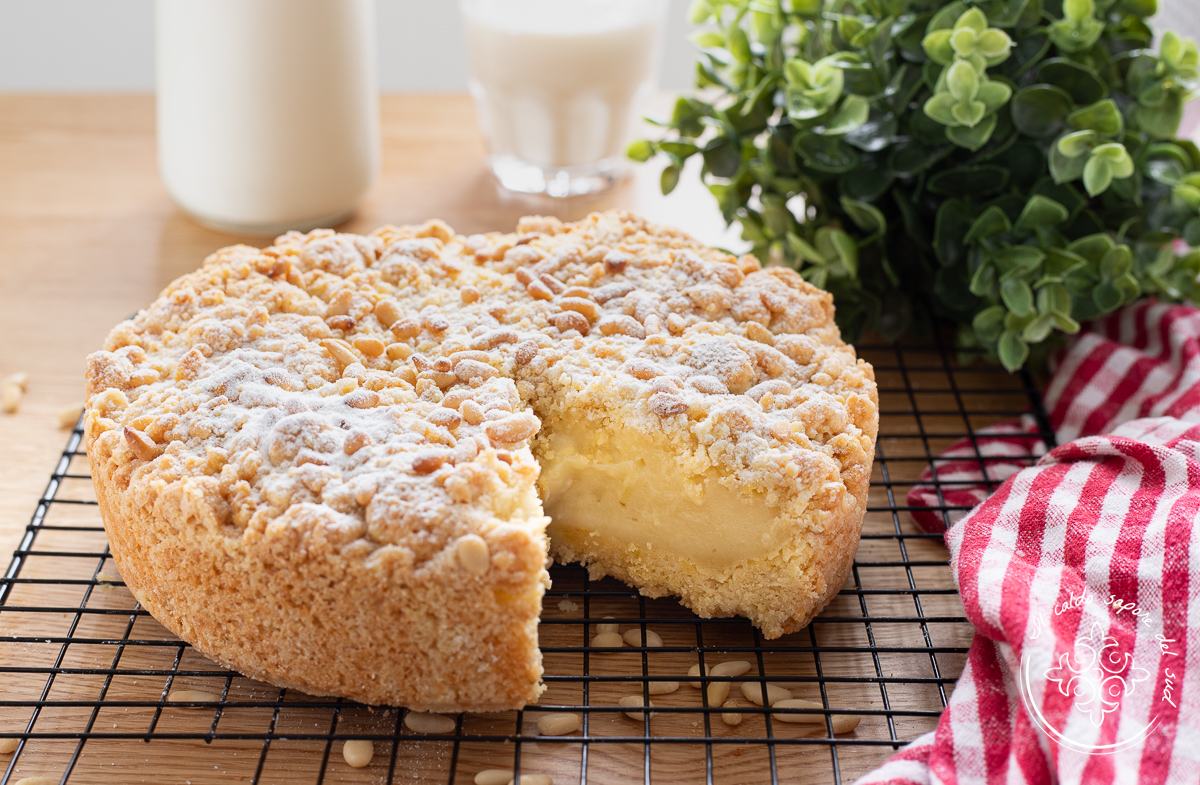 Sbrisolona mit Vanillecreme