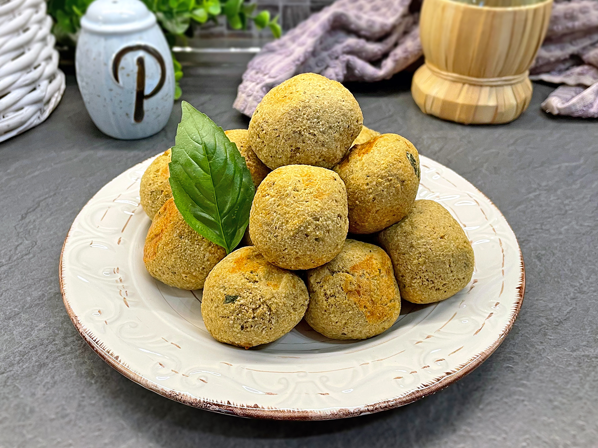 Auberginen-Bällchen BIMBY in der Heißluftfritteuse