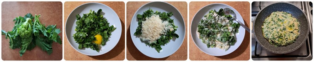 Omelett mit Rübenspitzen