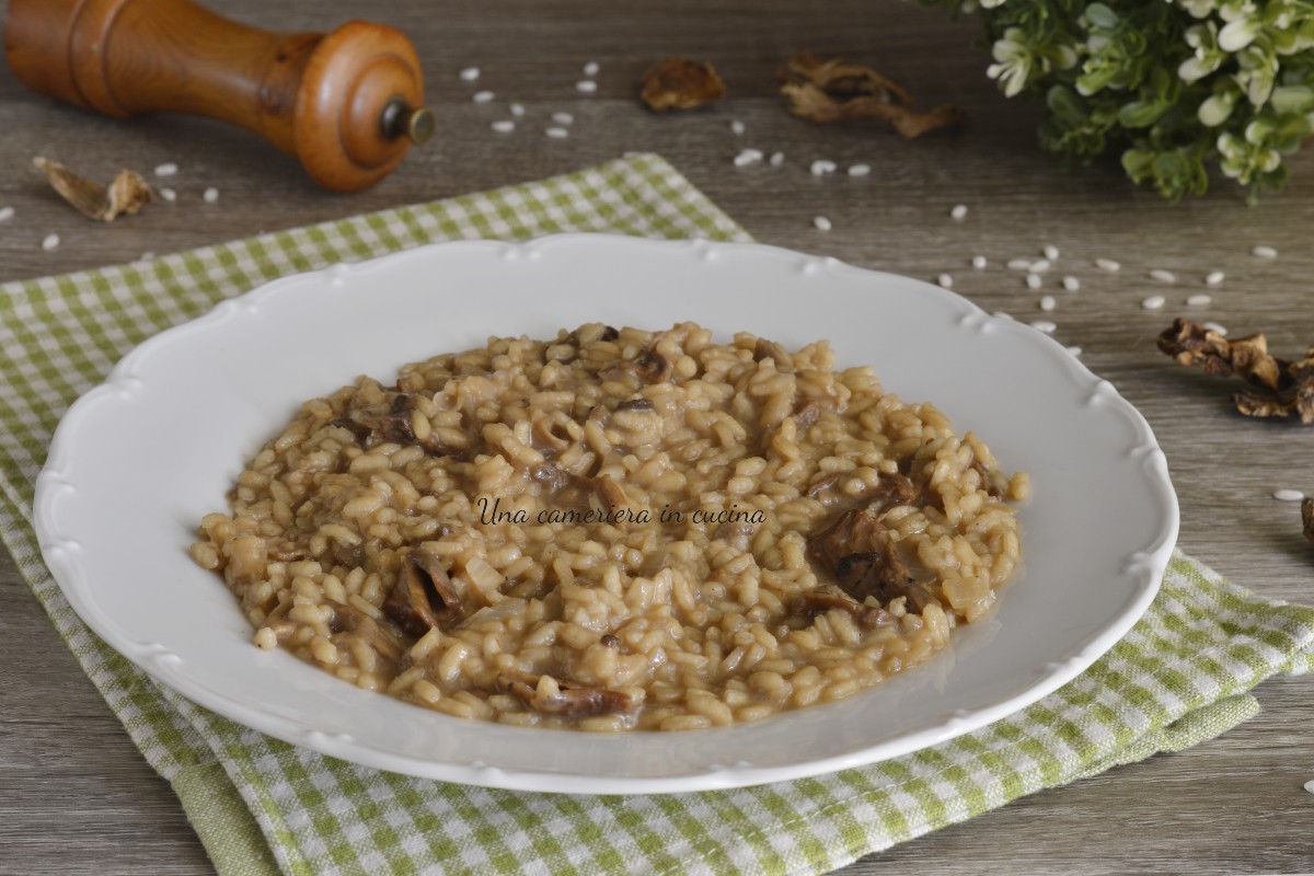 Risotto mit getrockneten Steinpilzen