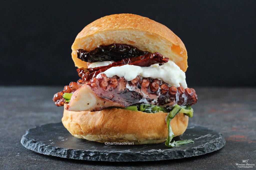 Sandwich mit Oktopus