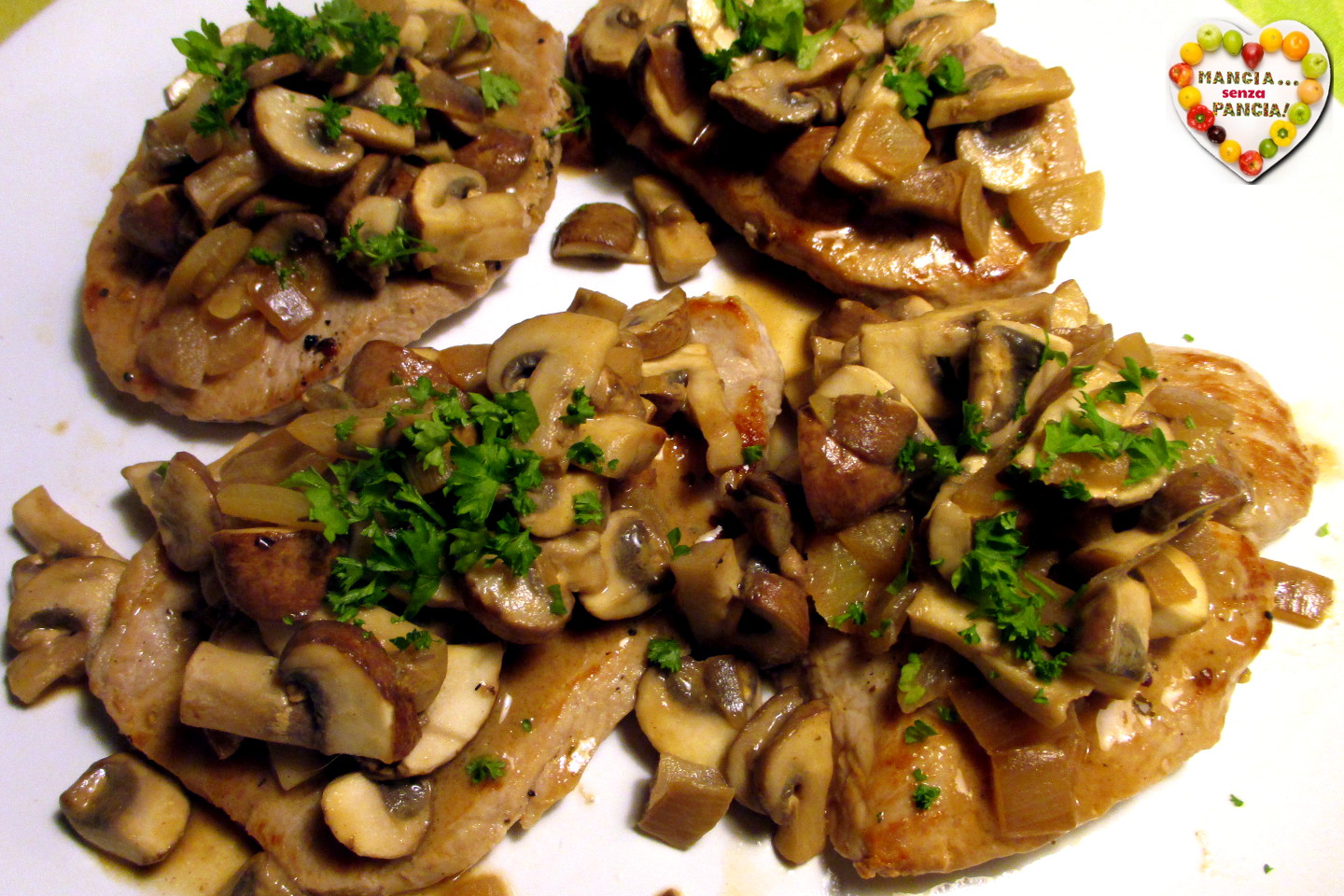 Schweinefleisch mit Pilzen