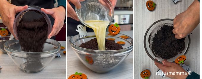 Spinnennetz Torte Karamell Schokolade Schritt 2