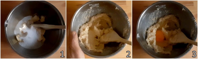 a. weiche Butter mit Zucker und Eiern vermischen