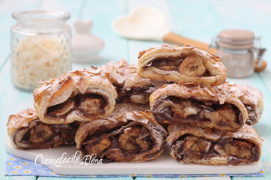 Bananen-Nutella-Blätterteig