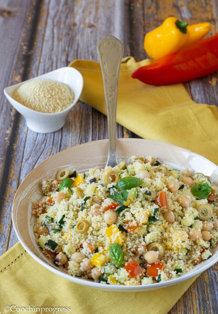 Couscous mit Gemüse und Kichererbsen