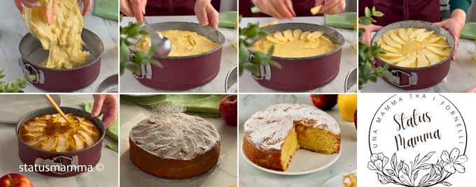 frisch gebackener Apfelkuchen