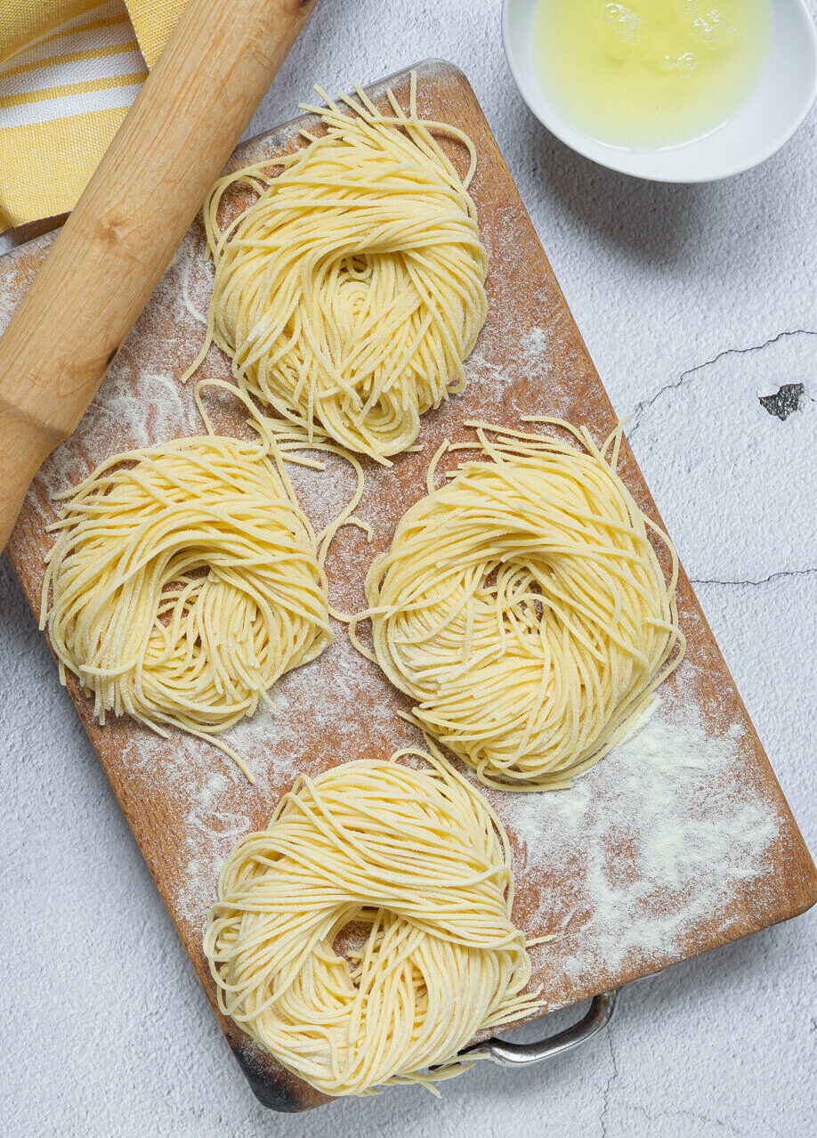 Frische Pasta mit Eiweiß