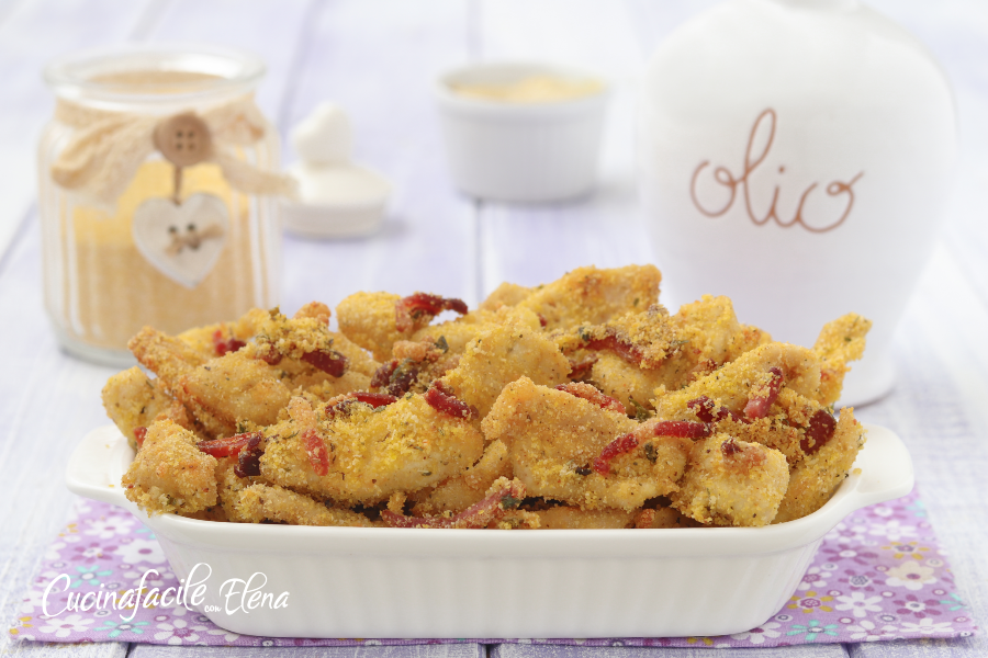 Hähnchen- und Speckstücke