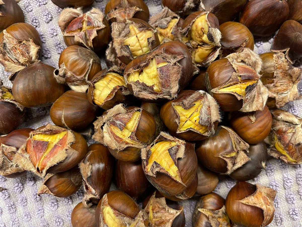 Kastanien in der Heißluftfritteuse