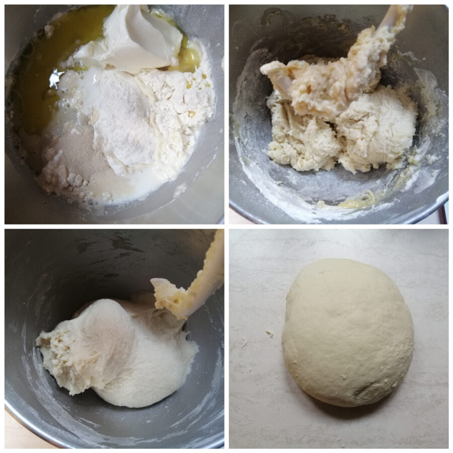 Zweifarbige Zwiebackscheiben mit Kakao und Olivenöl