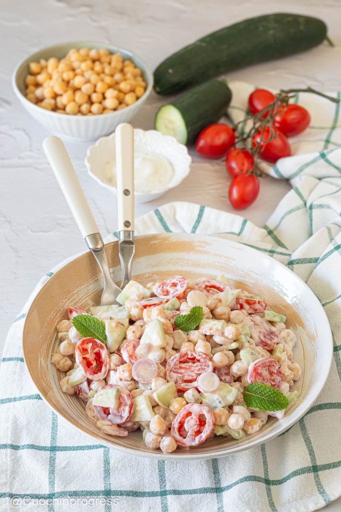 Kichererbsen Gurken Joghurt Salat