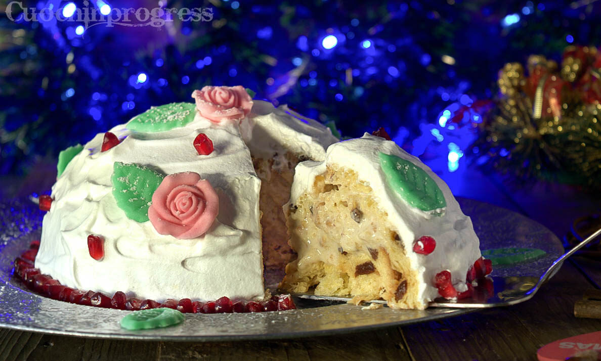 Panettone-Kuppel mit Eis