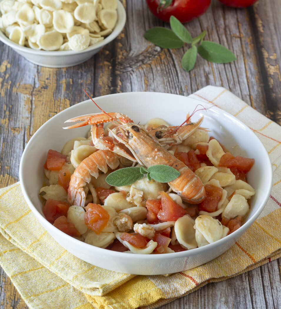 Orecchiette mit Scampi