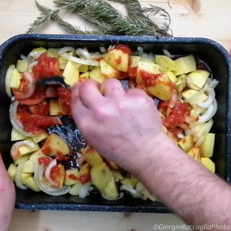 Rezept Wurst und Kartoffeln nach Pizzaiola-Art