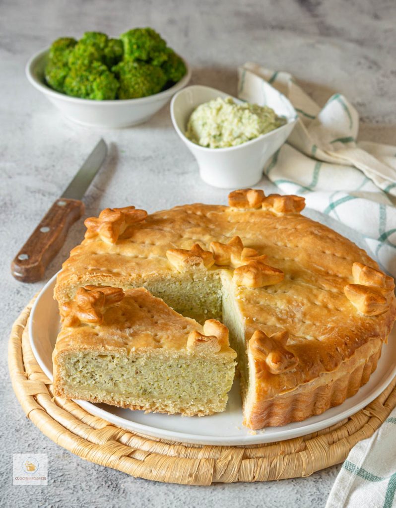 rustikale Torte mit Ricotta und Brokkoli