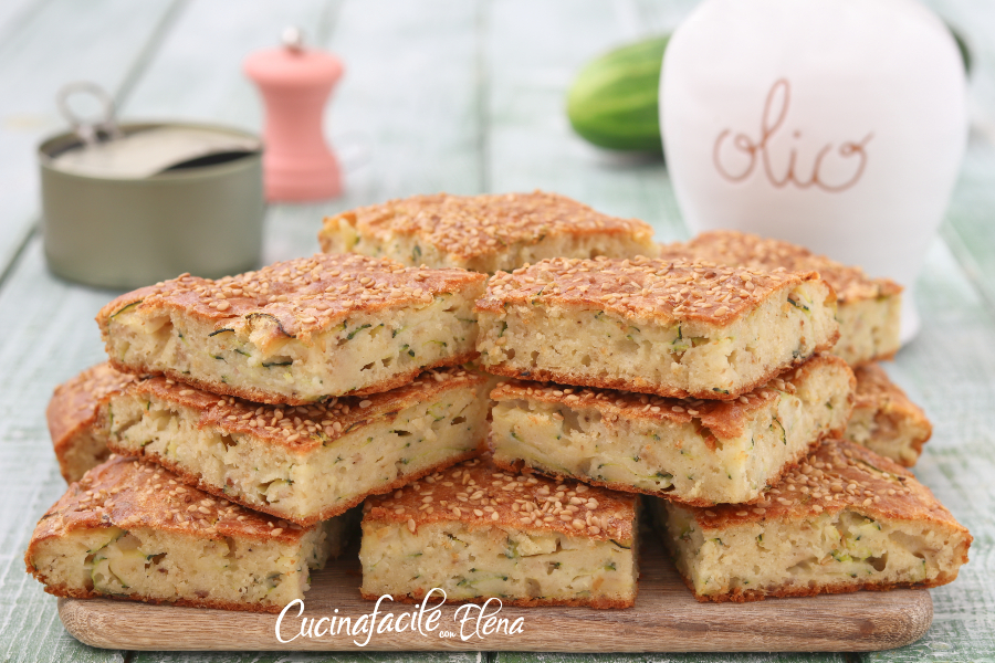 Rustikaler Kuchen mit Thunfisch und Zucchini