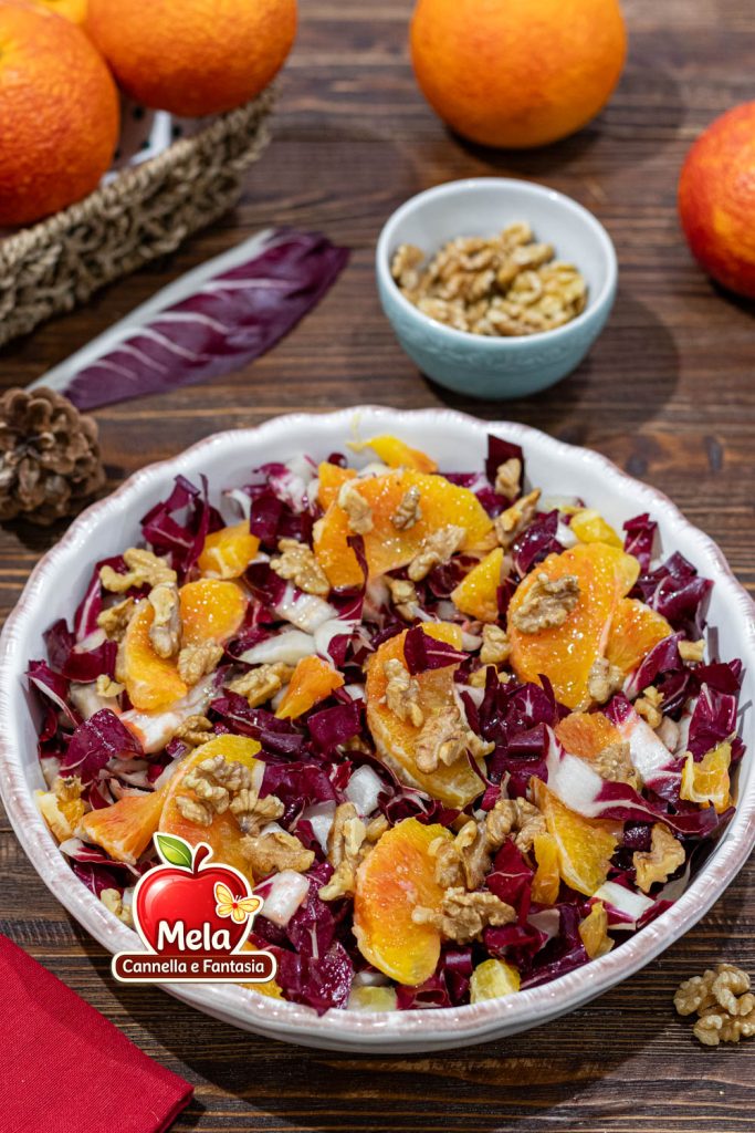 radicchio-salat mit orange und walnüssen