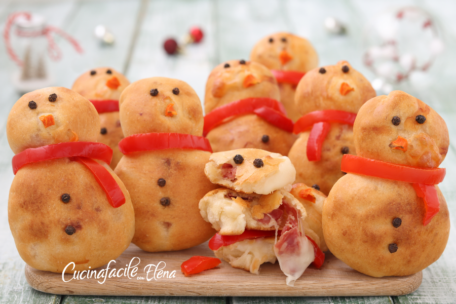 Schneemann-Brötchen