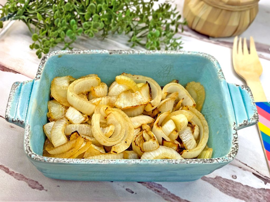 Süß-saure Zwiebeln in der Heißluftfritteuse