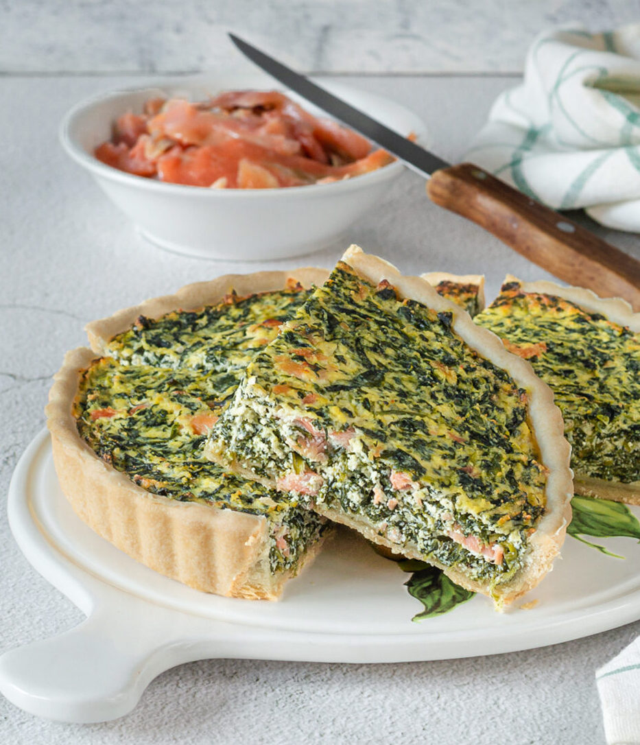 Herzhafte Lachs-Spinat-Tarte