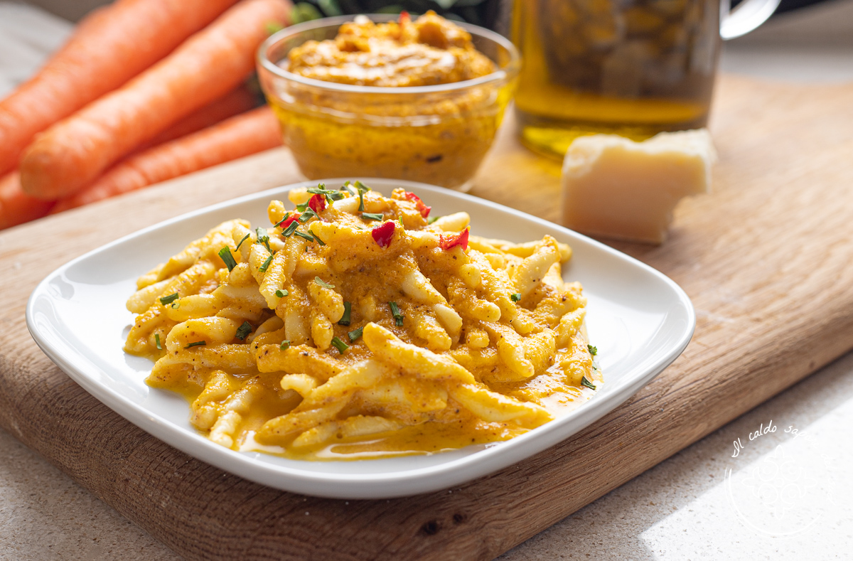 Pasta mit Karottenpesto