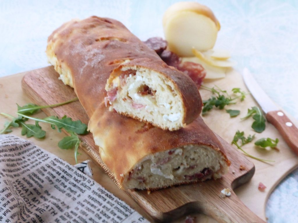 Herzhafte Pan-Brioche-Rolle, weich gefüllt mit Aufschnitt, Provola und Ricotta – ideal für Feiertage, Ostermontag oder Picknick