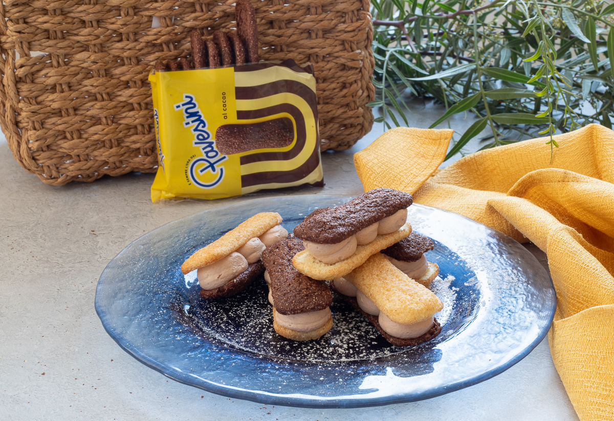 Baci di Pavesini gefüllt mit Eis