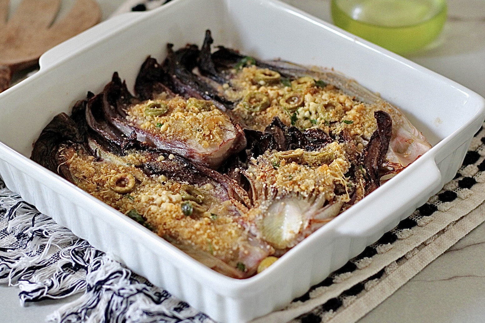 Knusprig gratinierter Radicchio aus der Heißluftfritteuse