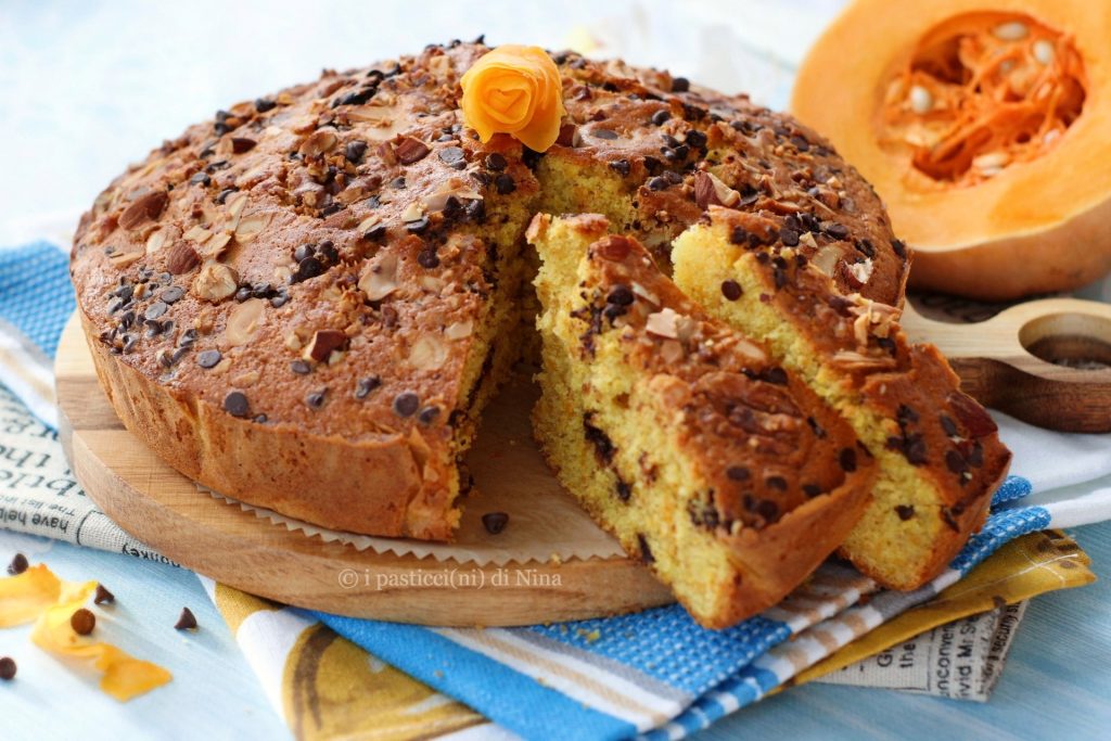 Kürbiskuchen mit Amaretti und Schokolade Rezept i pasticcini di Nina