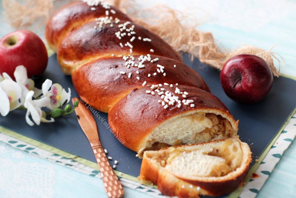Pan-Brioche-Zopf mit Äpfeln i pasticcini di Nina
