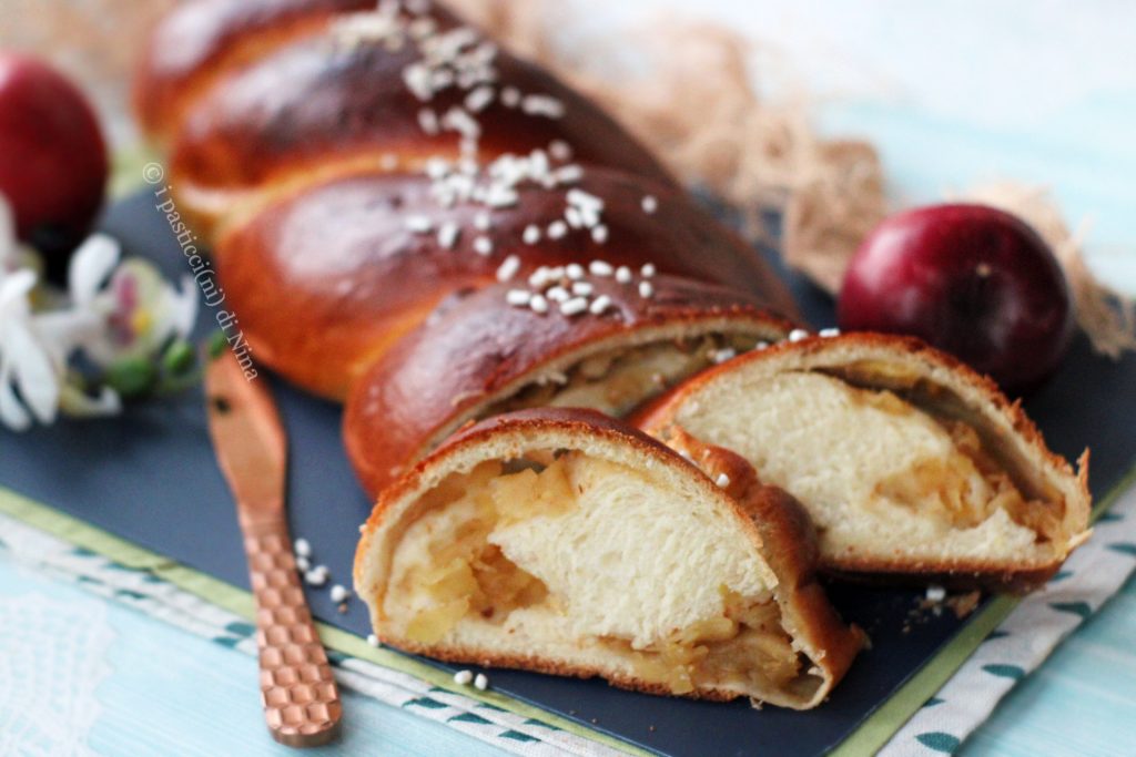 Pan-Brioche-Zopf mit Äpfeln i pasticcini di Nina