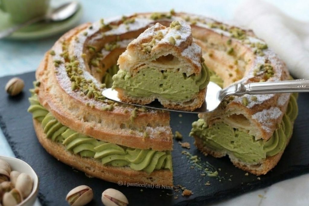 Paris-Brest mit Pistazien und Mousseline-Creme – Rezept i pasticcini di Nina