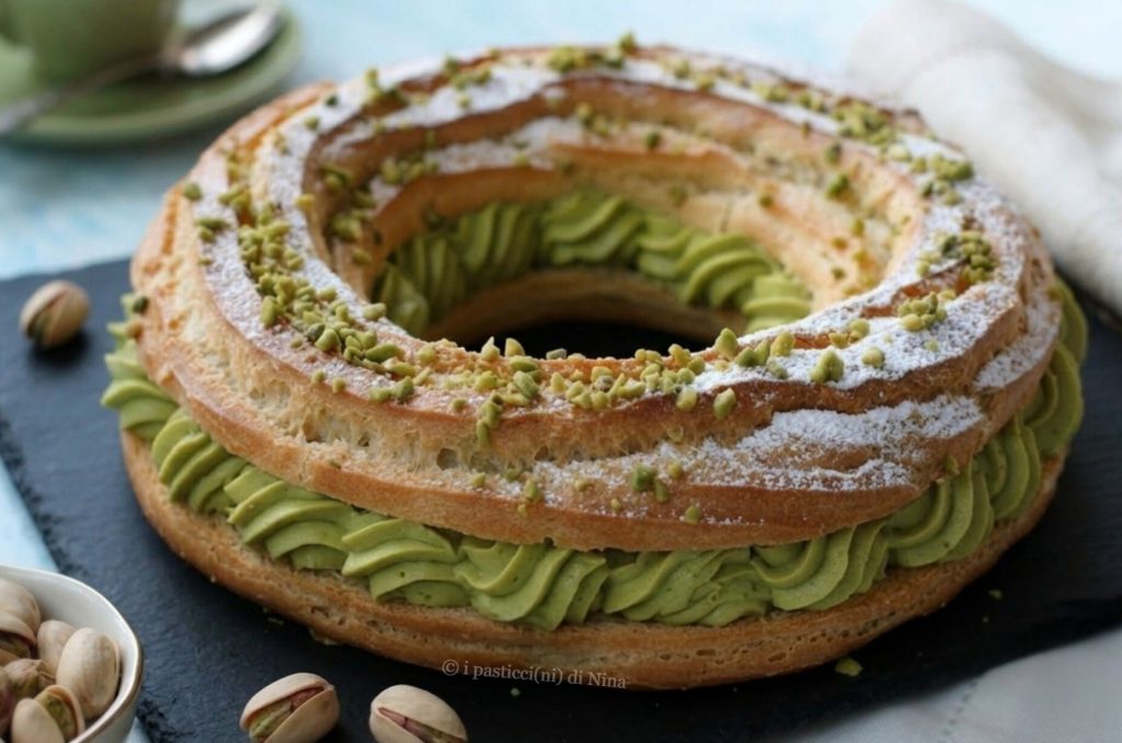 Paris-Brest mit Pistazien und Mousseline-Creme – Rezept i pasticcini di Nina