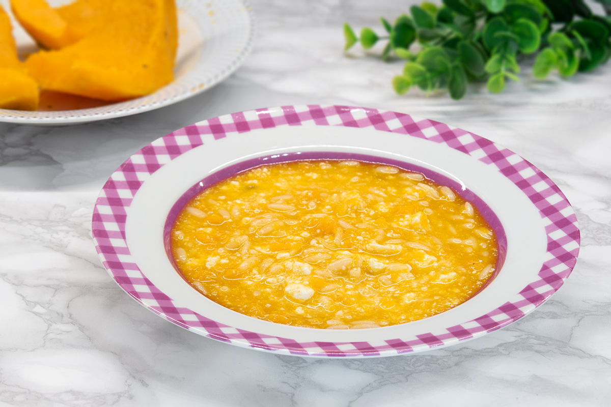 Risoni mit Kürbis und Ricotta