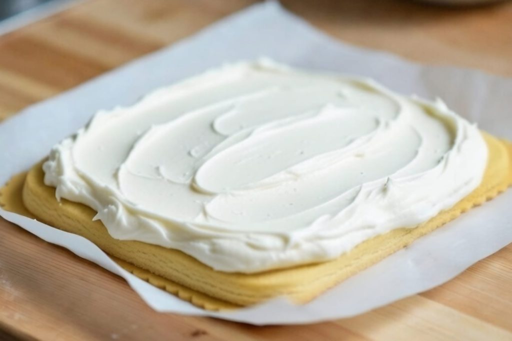 Biskuit mit Tränke bestreichen