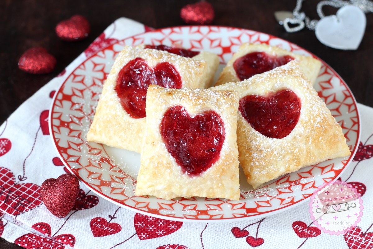 Valentinstags-Blätterteigherzen – die einfachsten und leckersten