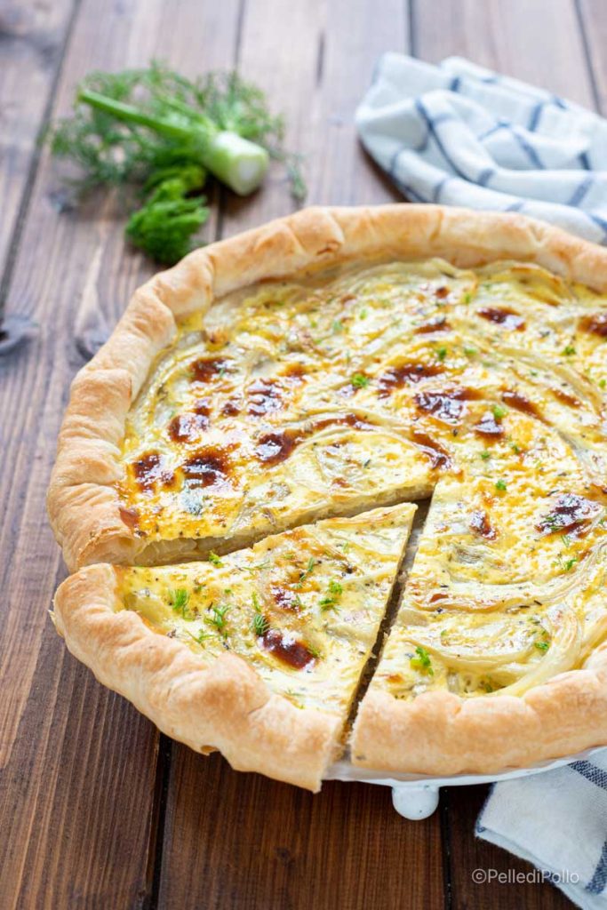 herzhafte Tarte mit Fenchel und Blätterteig
