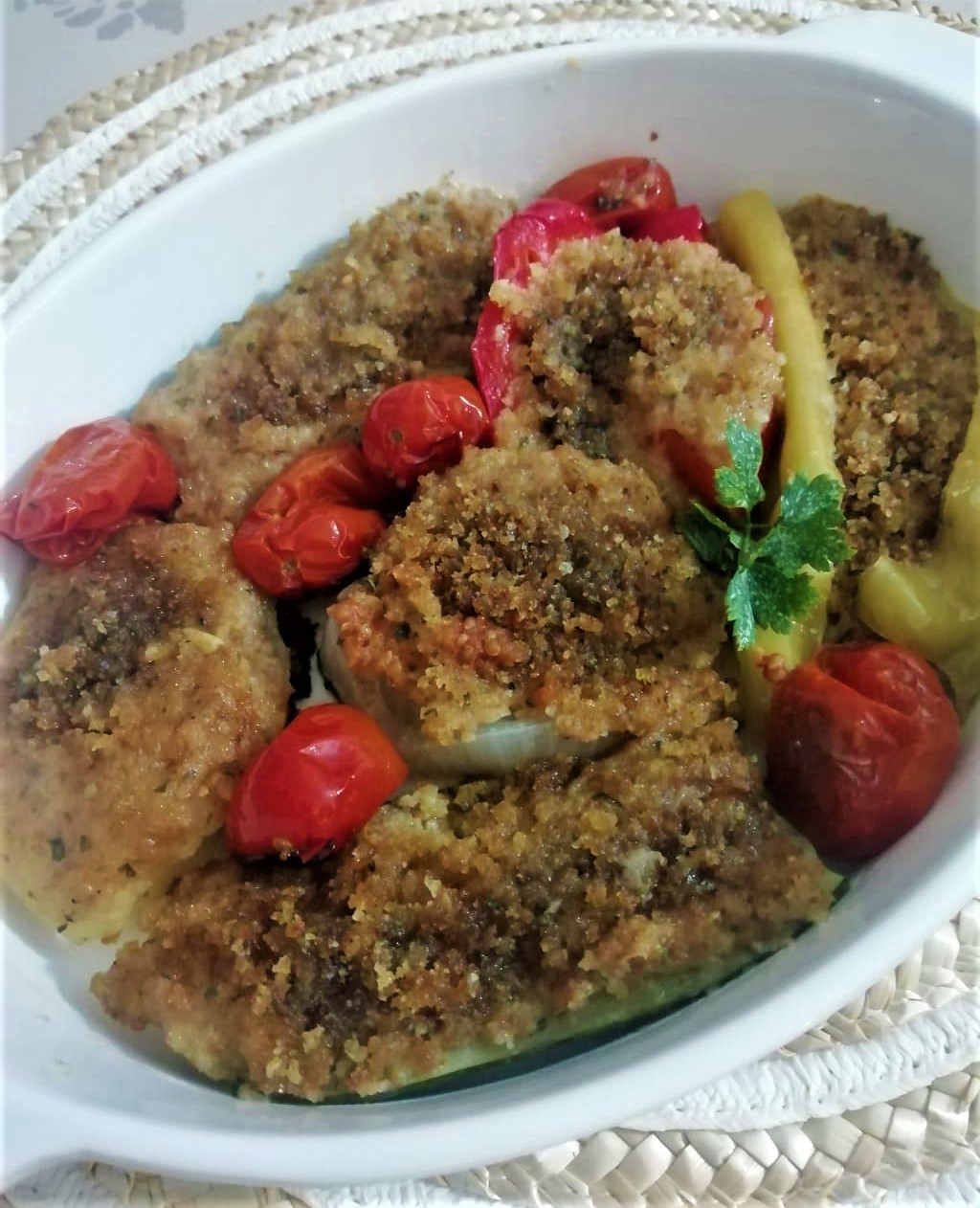 ÜBERBACKENES GEMÜSE in der Pfanne