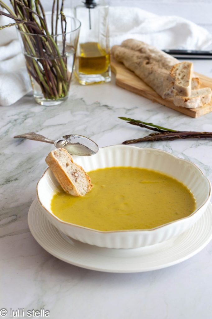 Spargelcremesuppe ohne Sahne