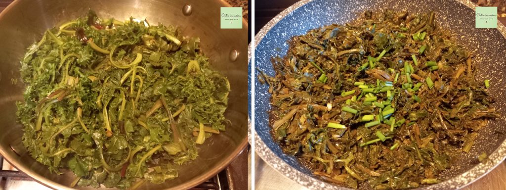 gekochte Wildkräuter