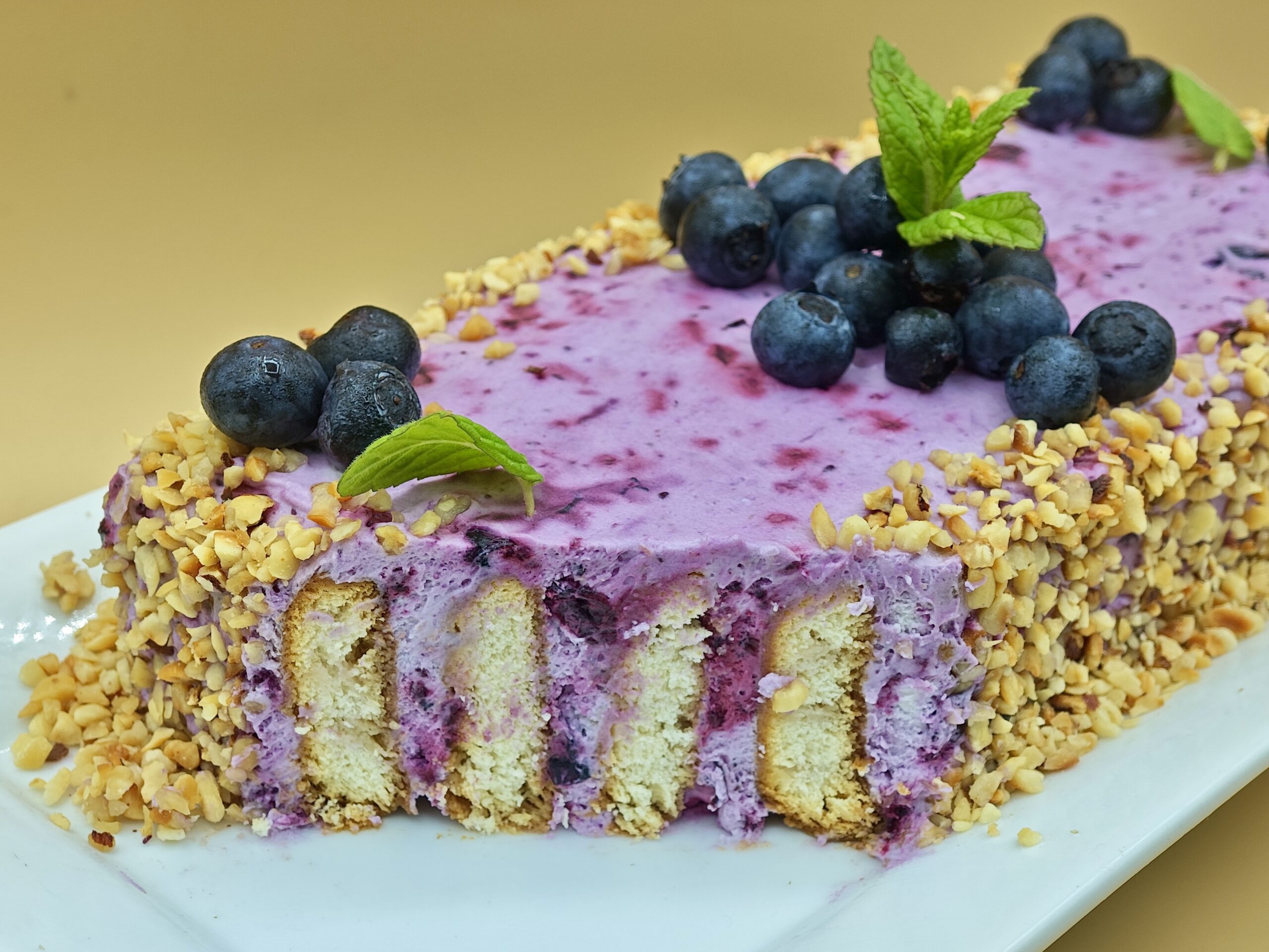 Blaubeer-Schnitte ohne Backen – Frisch und cremig
