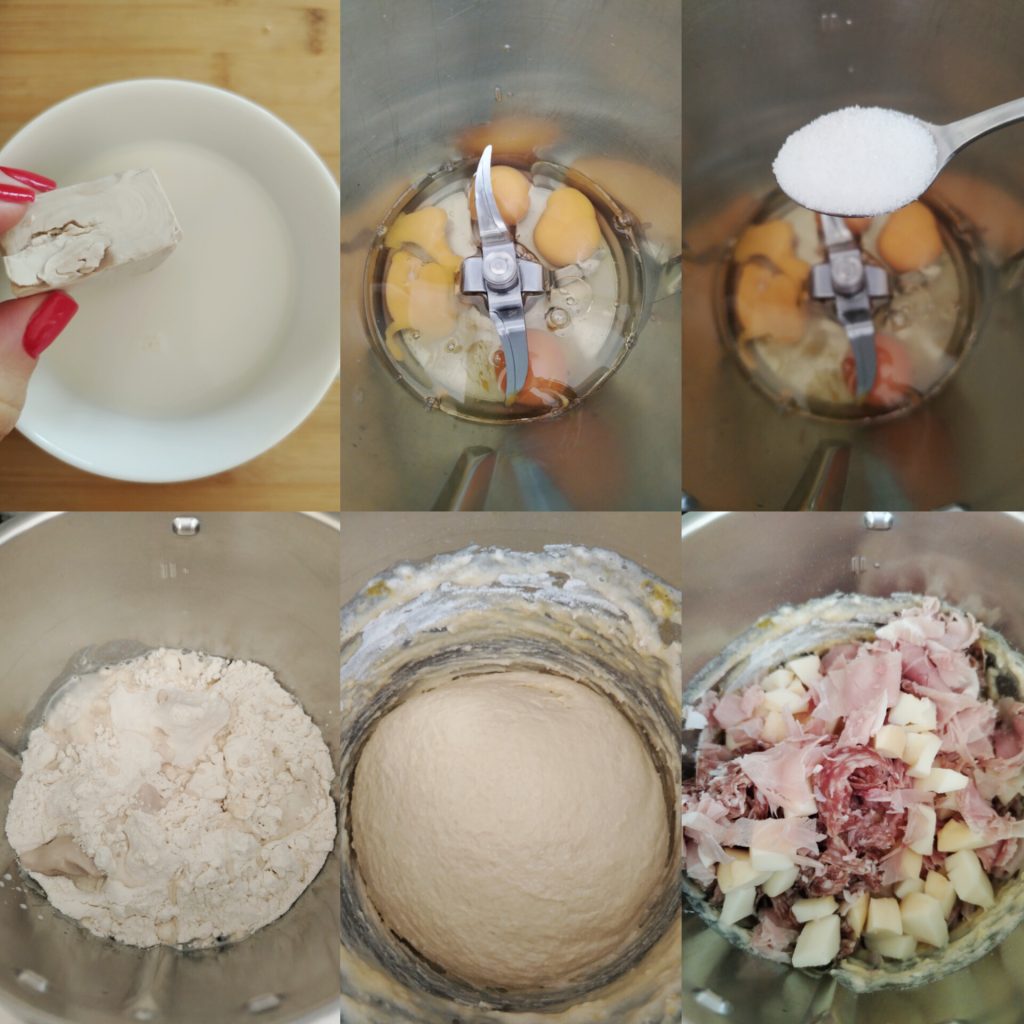 Herzhafter Kranz mit Aufschnitt und Kirschtomaten