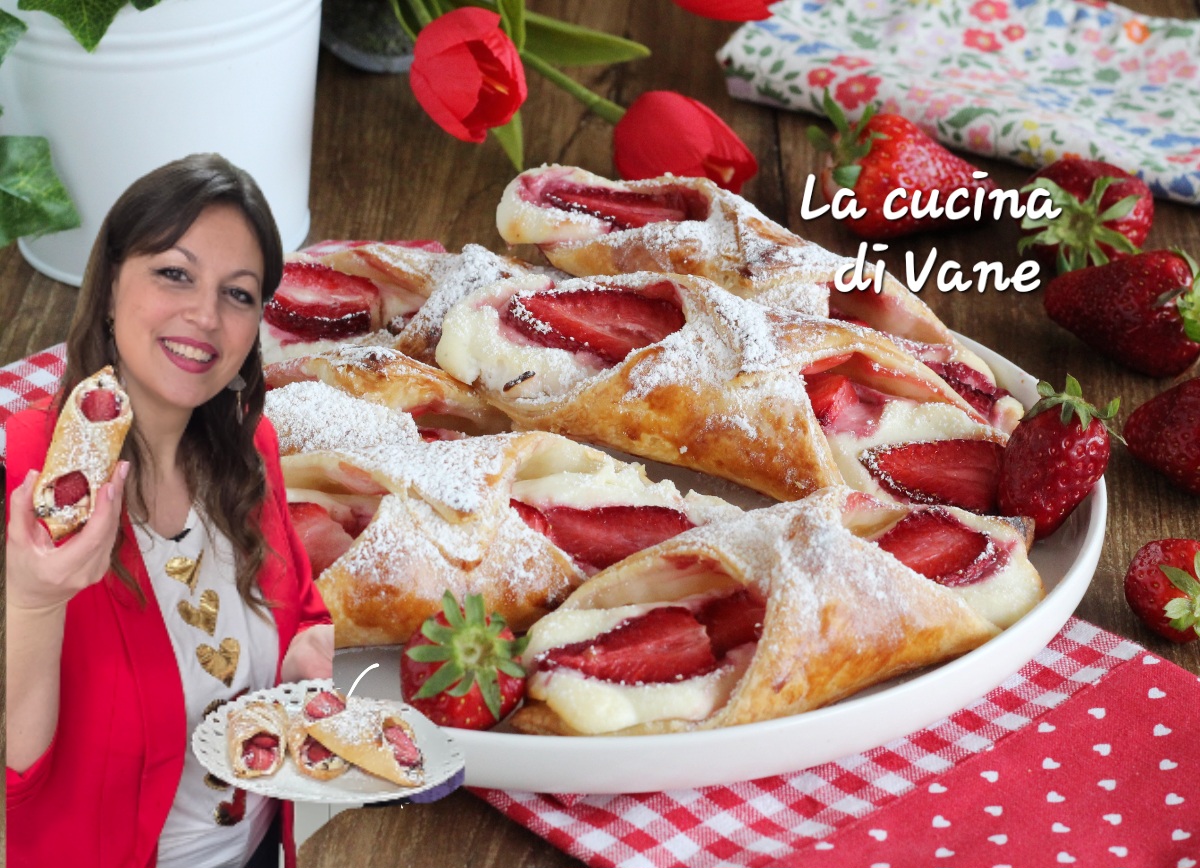 Blätterteig-Cannoli mit Erdbeeren und Ricotta – TV-Folge La cucina di Vane