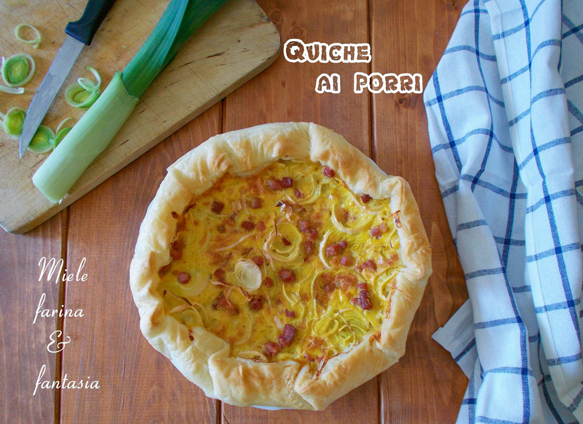 Quiche mit Lauch und Pancetta