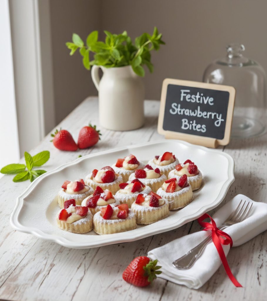 Vol-au-vent mit Vanillecreme und Erdbeeren
