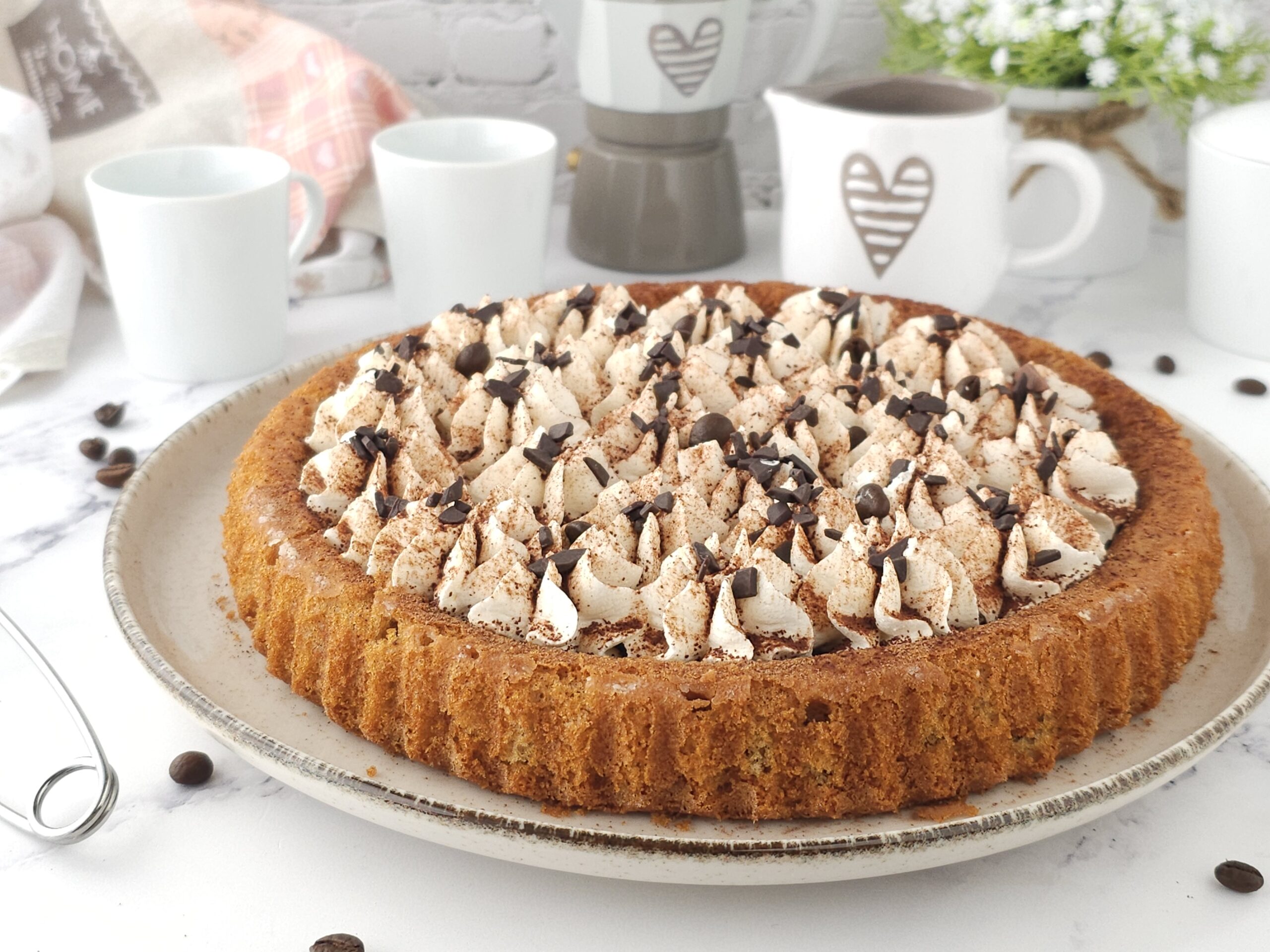 Weiche Crostata im Tiramisu-Stil