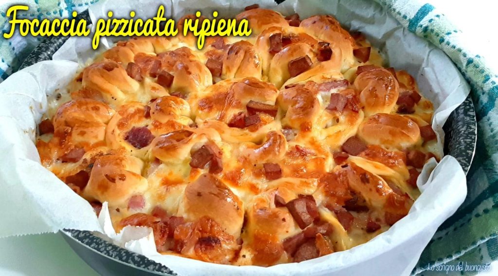 Gefüllte, gezupfte Focaccia